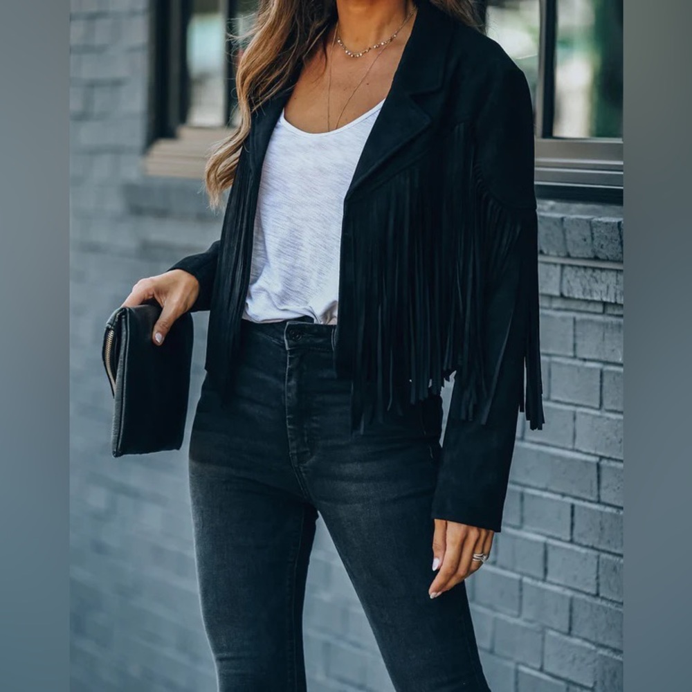 Vici Fringe Suede Jacket